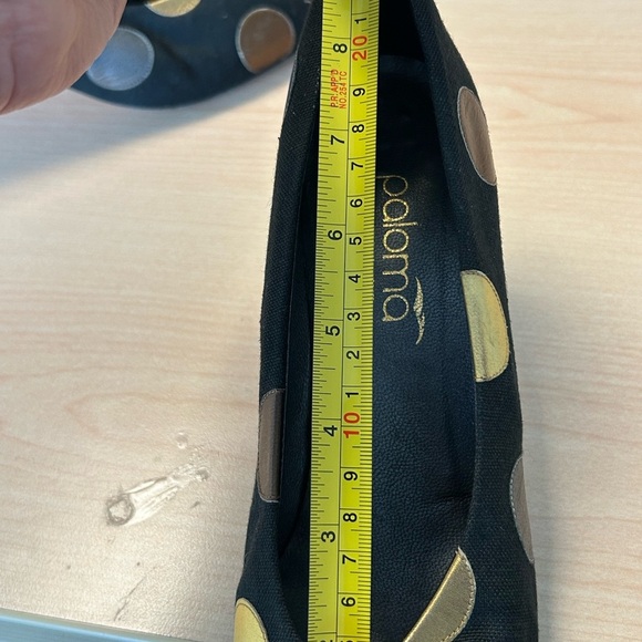 Paloma vintage polka dot pumps 9.5AA amazing condition! Fabric leather dots - Picture 12 of 12